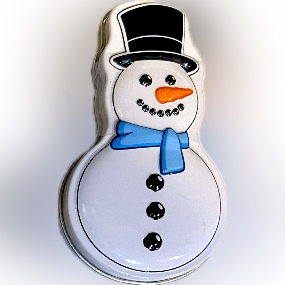 SEALED SNOWMAN POOP 3.5” TINY MINI TIN GAG GIFT STOCKING STUFFER JELLY BEANS
